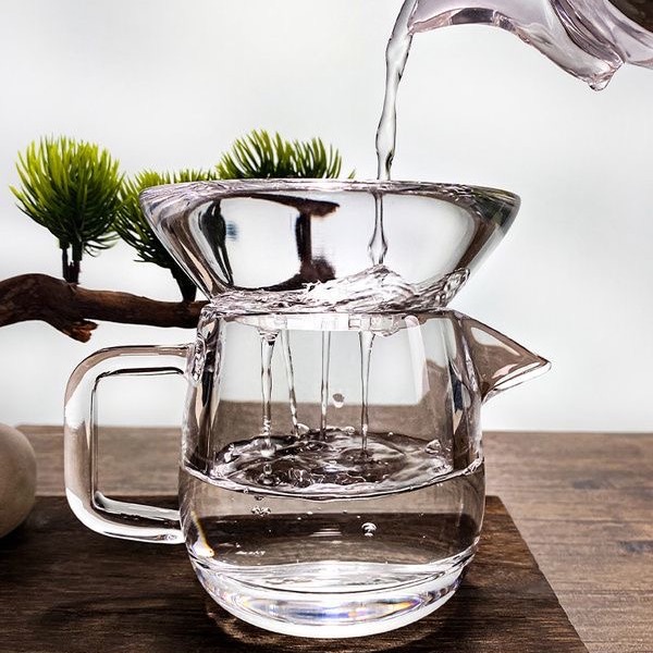 Crystal Infused Glass Tea Mug with Removable Infuser – Elegant Feng Shui Healing Crystal Design for Home & Office-Crystaltells