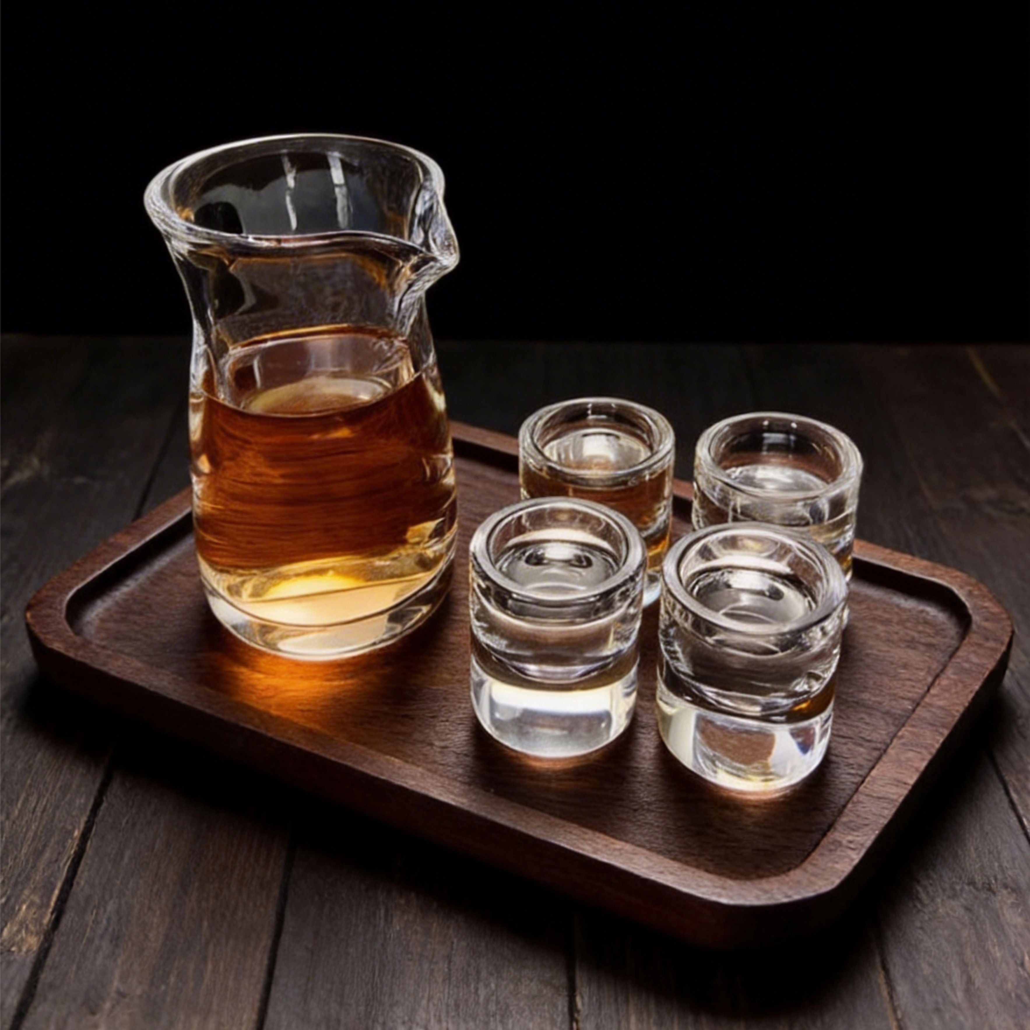 Natural Crystal Decanter & Glass Set — Handcrafted Gemstone Barware Collection