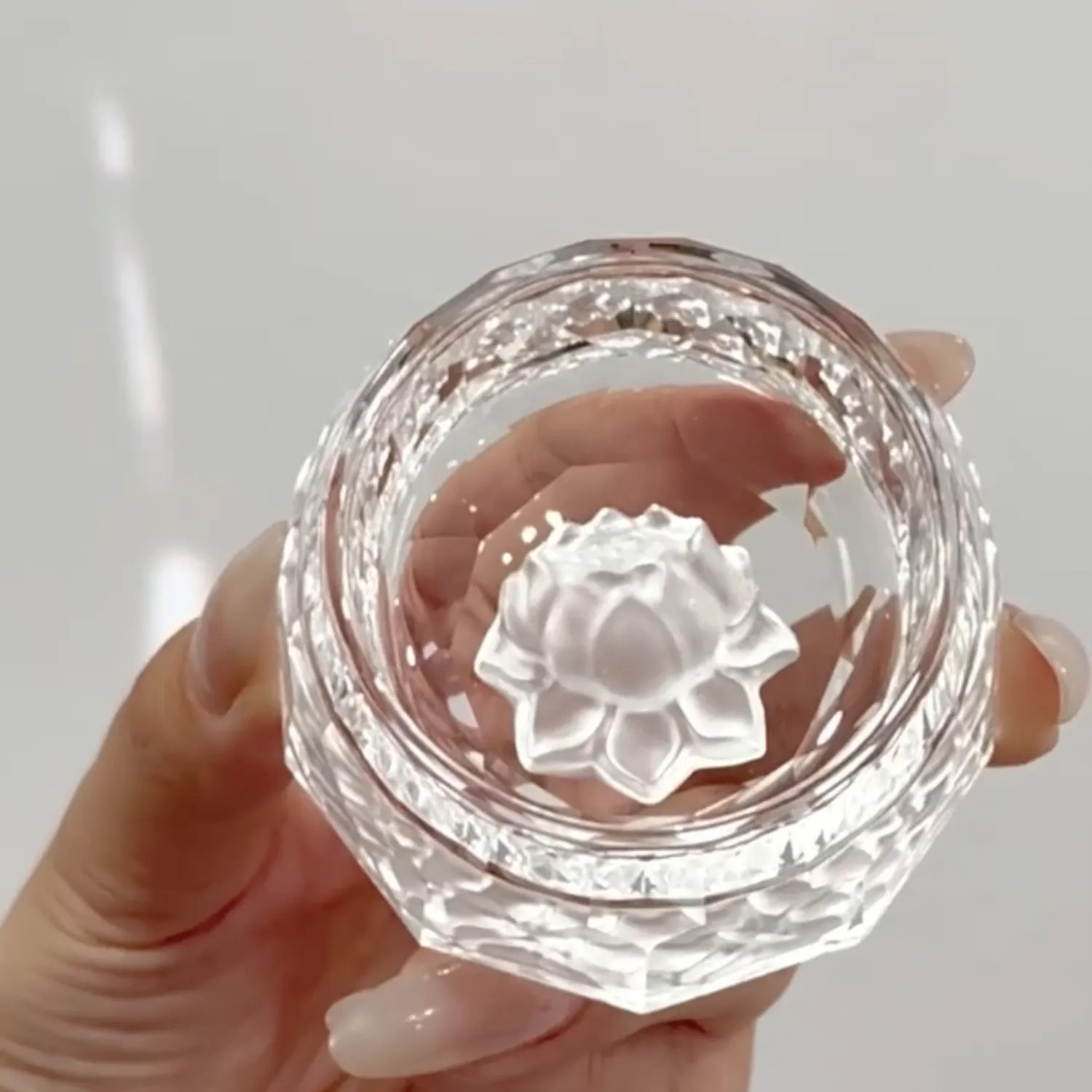 Sparkling Glass - Handmade Cup Lotus