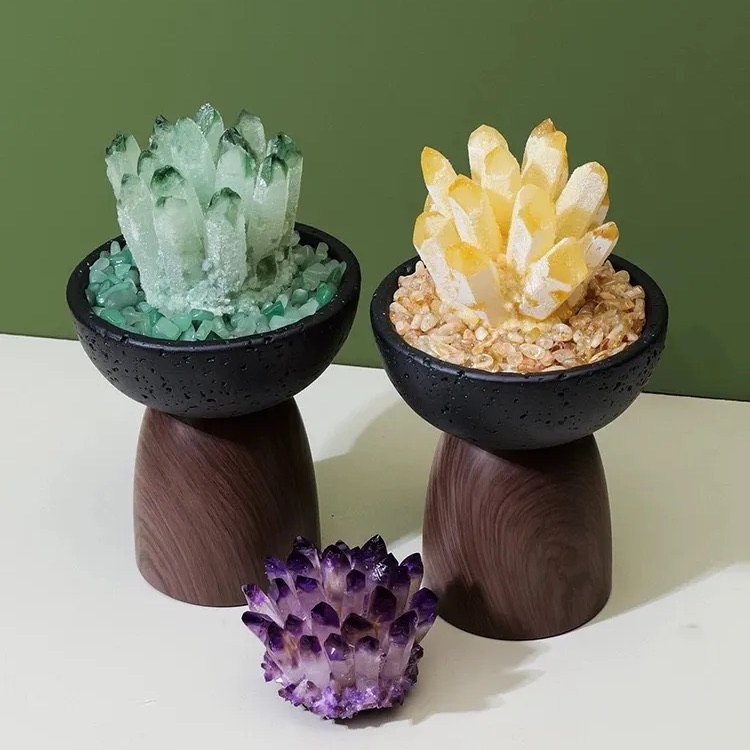 Premium Citrine, Amethyst & Clear Quartz Clusters – Natural Crystal Geodes for Luxury Home & Office Decor, Ideal Spiritual Gift-Crystaltells