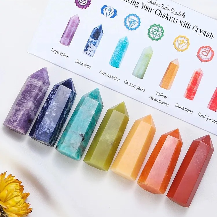 Natural Crystal Column Raw Stone – Decorative Gift Box & Home Decoration