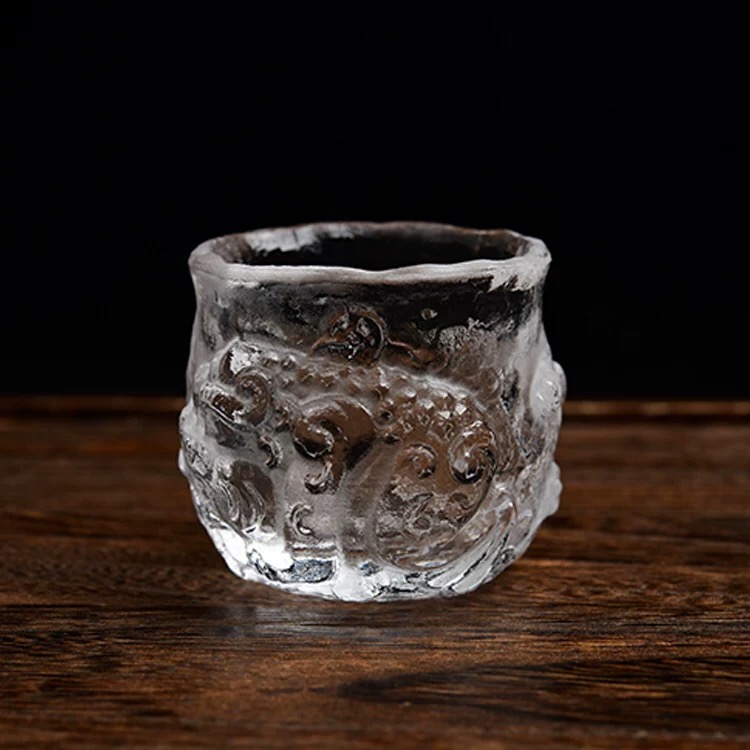 Hand-Carved Natural Crystal Mini Cup - Small Quartz Tea & Sake Cup for Healing, Meditation and Decor