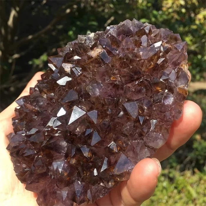 Natural Purple Titanium Quartz Specimen | Raw Crystal Display