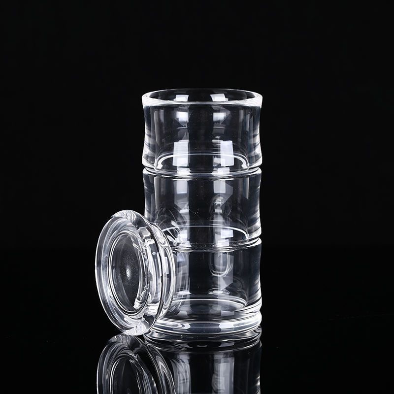 Handcrafted Natural White Crystal Bamboo Cup with Lid