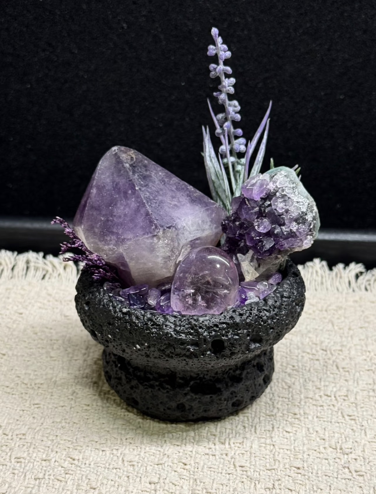 Natural Amethyst Wand Raw Stone | Amethyst Cluster | High-Transparency Amethyst Tumbled Stones Energy Bowl