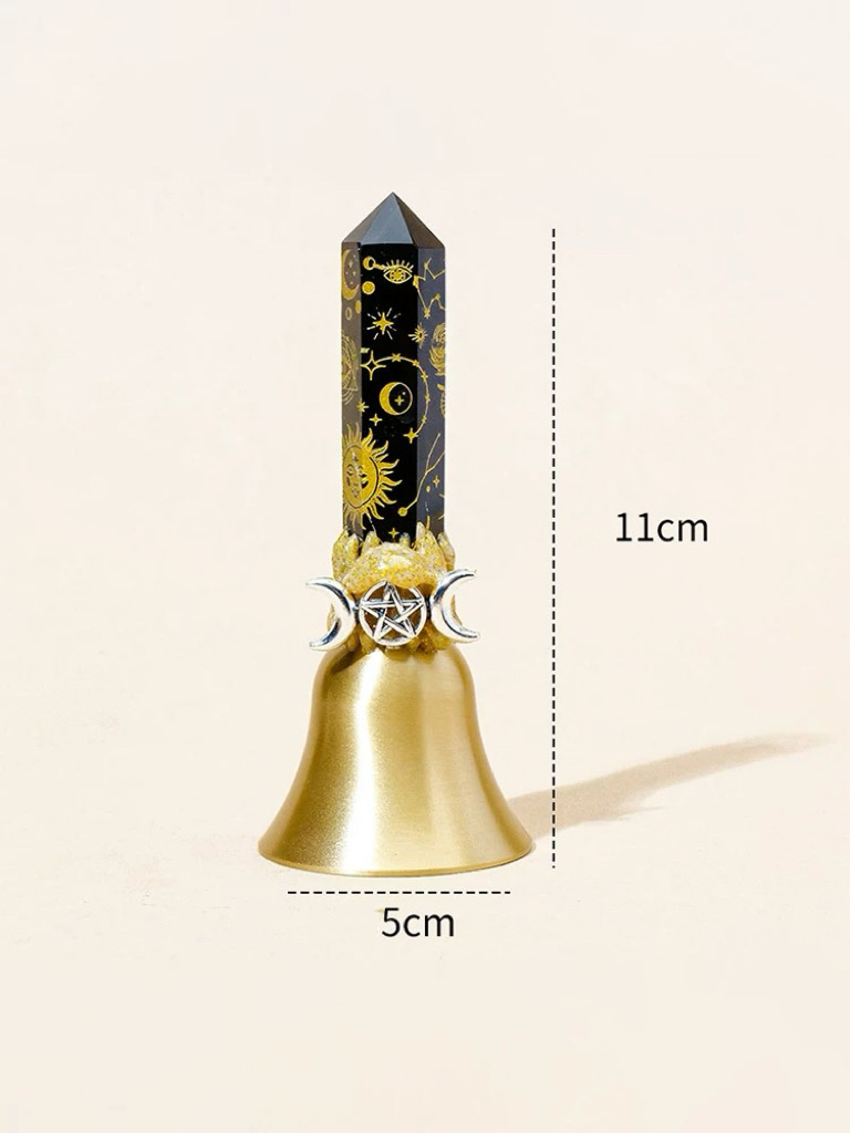 Natural Crystal Single Point Tower Magic Wishing Bell