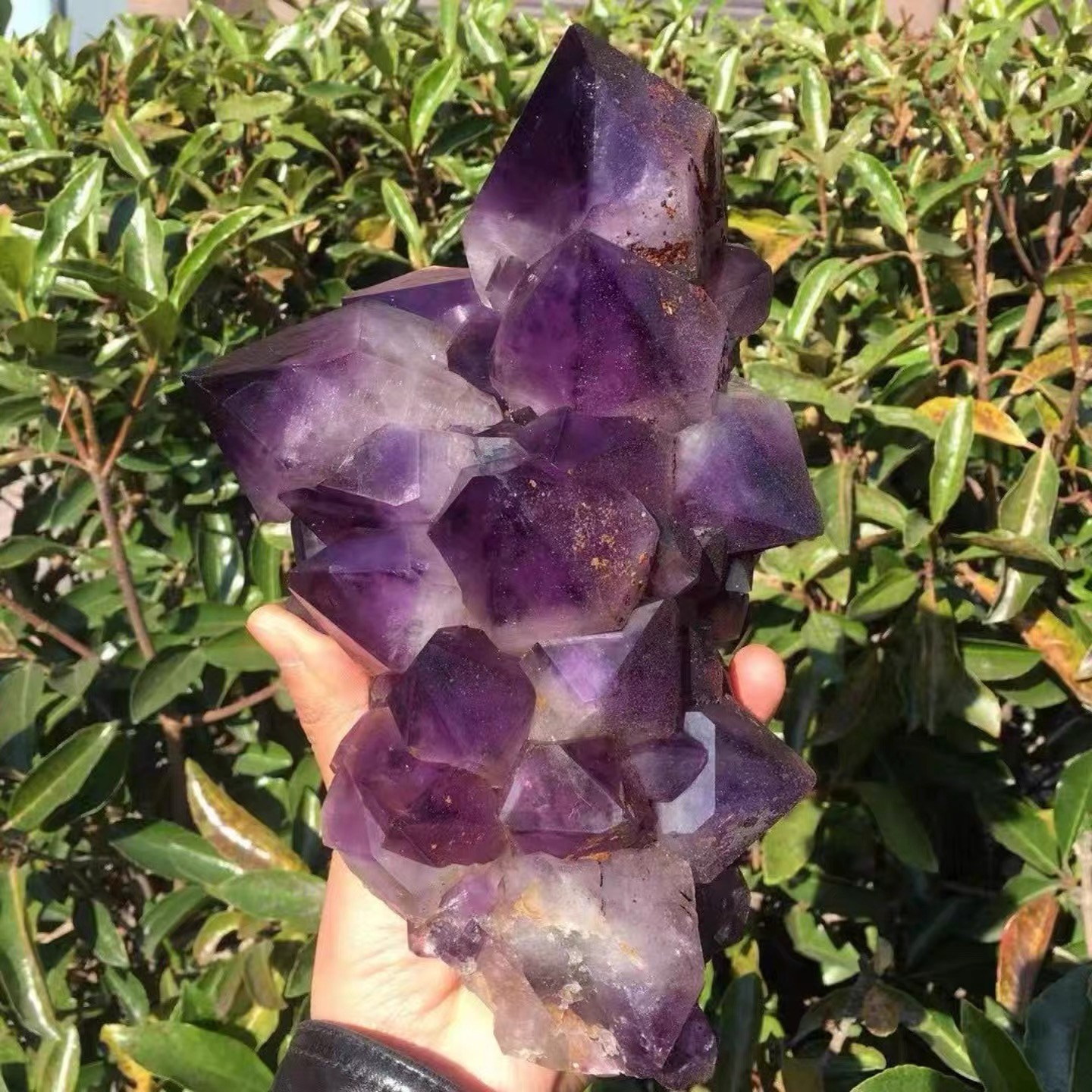 Natural Congo Amethyst Skeleton Crystal Specimen | Raw Ancient Crystal Gem ( 7.05 lb)