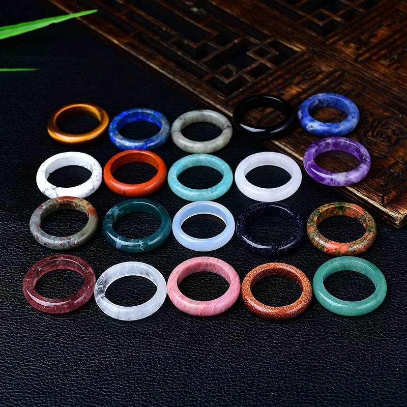 Natural Crystal Raw Stone Ring – Unisex Jewelry