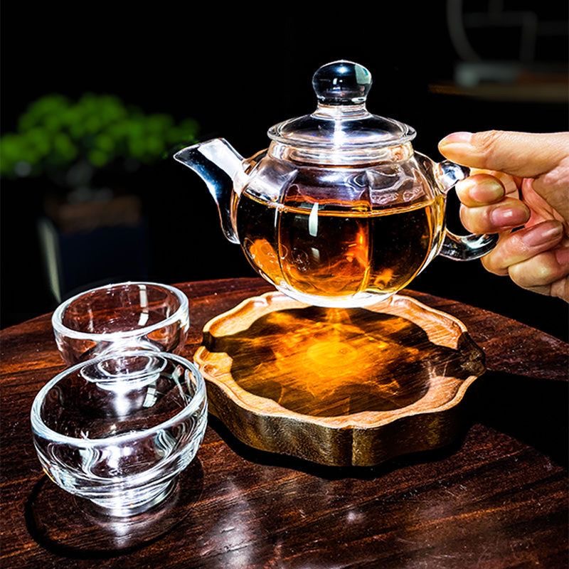 Pure crystal raw pumpkin-shaped teapot