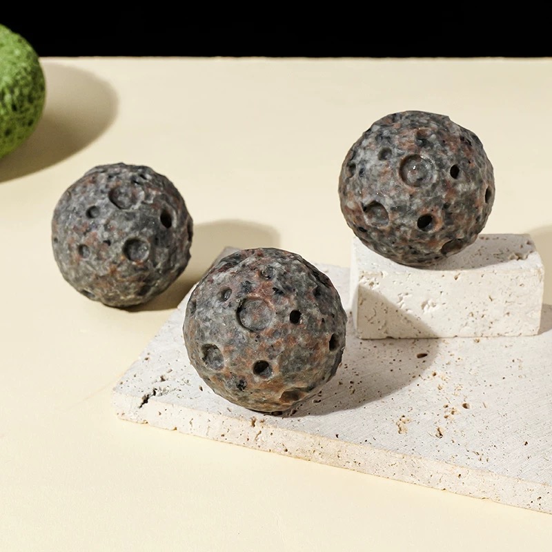 Natural Flame Stone Crystal – Raw Meteorite Surface Gemstone Decor