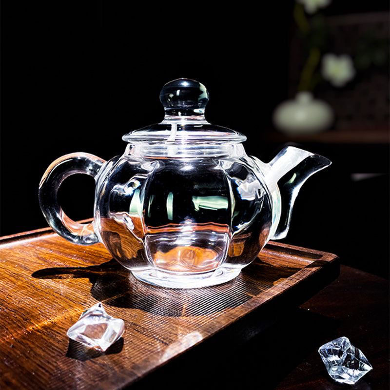 Pure crystal raw pumpkin-shaped teapot