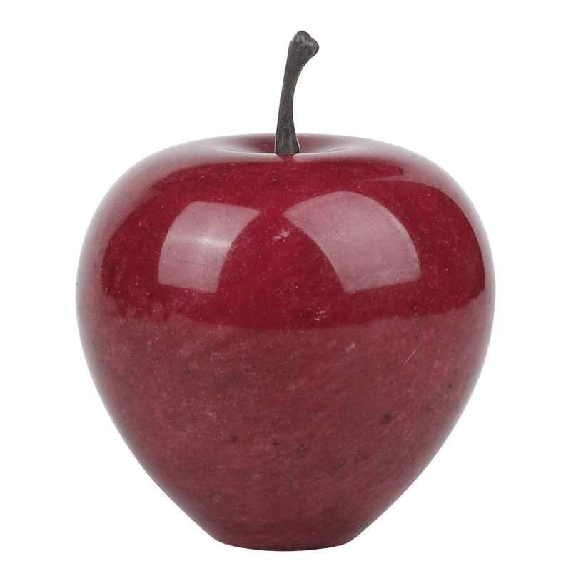 Crystal & Marble apple figurine - home or office decoration