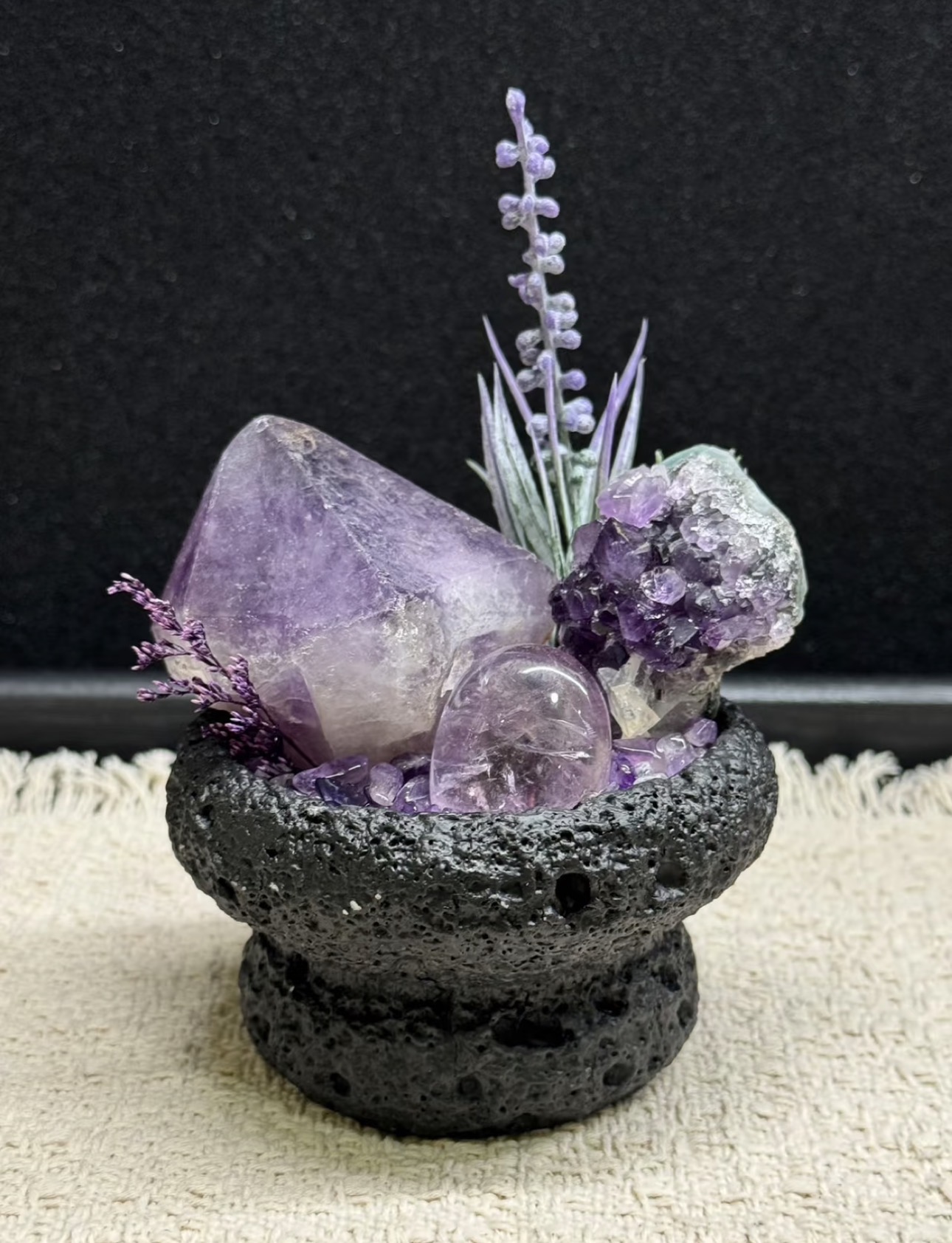 Natural Amethyst Wand Raw Stone | Amethyst Cluster | High-Transparency Amethyst Tumbled Stones Energy Bowl