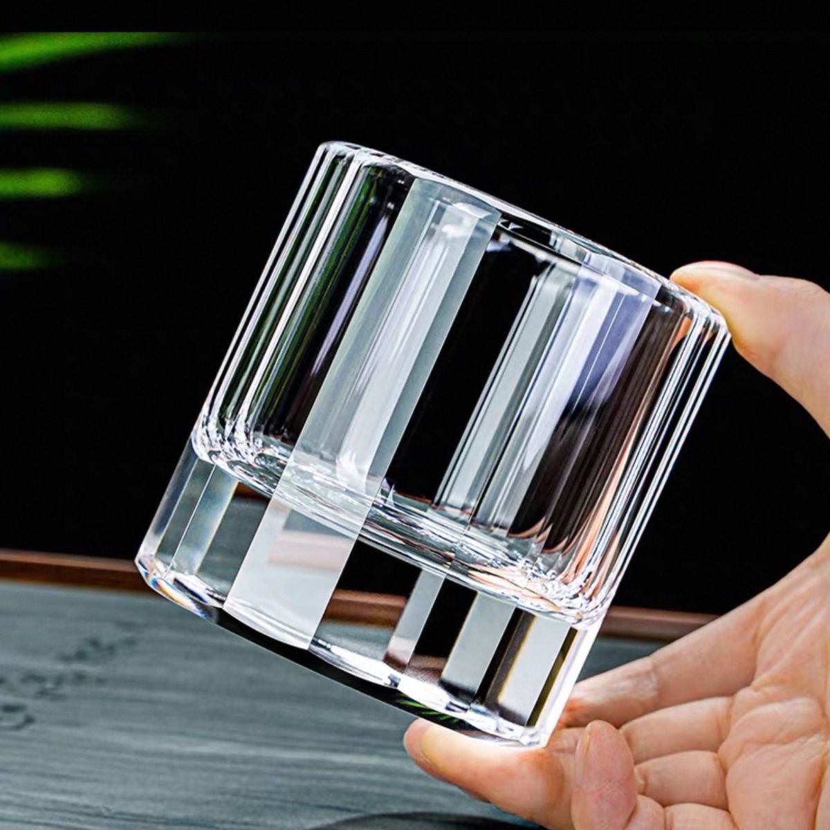 Natural Crystal Whiskey Glass – Thickened Handmade Rock Tumbler