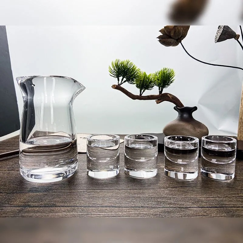 Natural Crystal Decanter & Glass Set — Handcrafted Gemstone Barware Collection