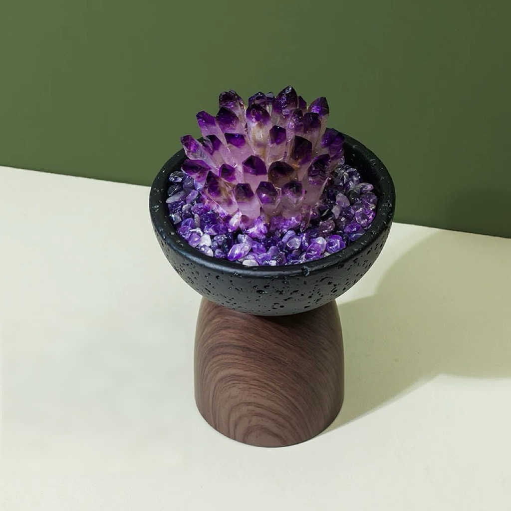 Premium Citrine, Amethyst & Clear Quartz Clusters – Natural Crystal Geodes for Luxury Home & Office Decor, Ideal Spiritual Gift