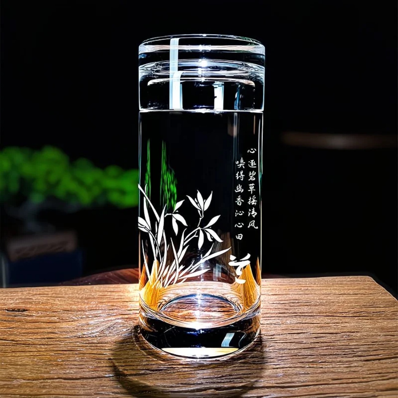 Natural Crystal Angel Sculpture – Hand-Carved Gemstone Figurine （Orchid engraving)