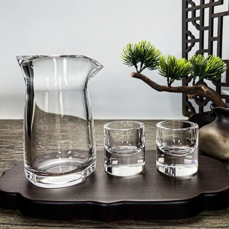 Natural Crystal Decanter & Glass Set — Handcrafted Gemstone Barware Collection