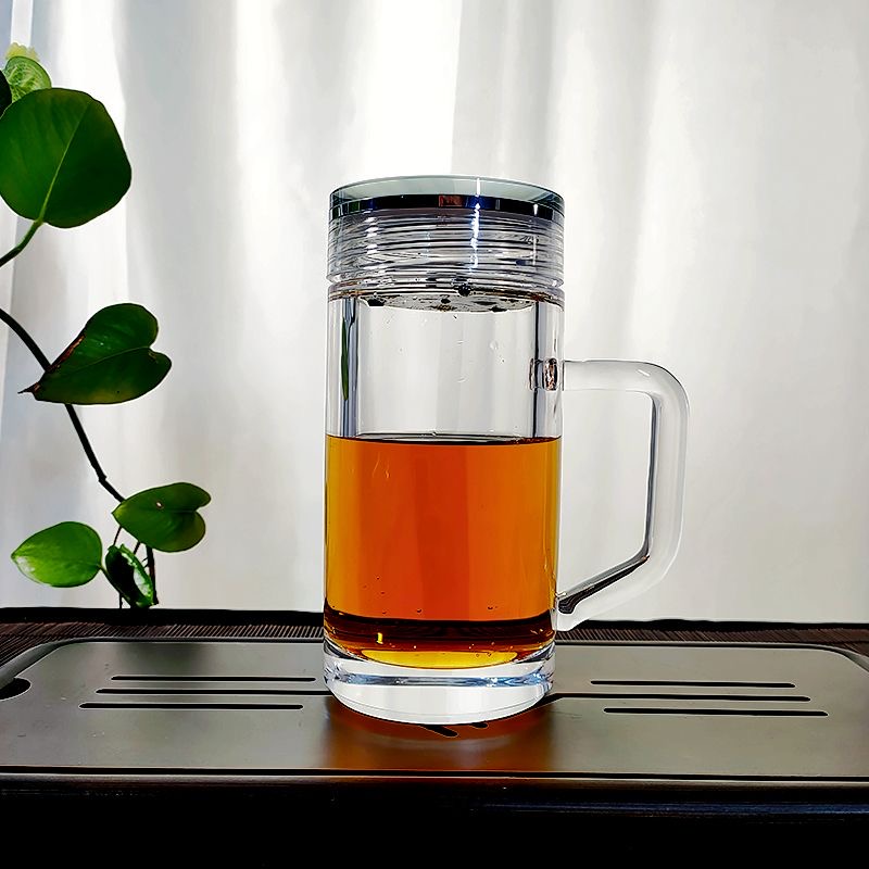 Crystaltells Handmade Natural Quartz Crystal Glass 400ml, Sealed, with Handle, Gift Package