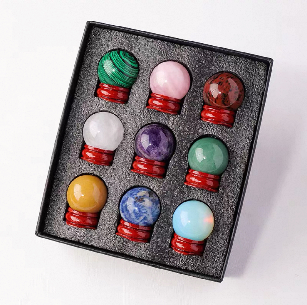 Natural Clear Quartz Crystal Ball with Wooden Stand and Luxury Gift Box - Perfect for Meditation, Divination & Home Decor