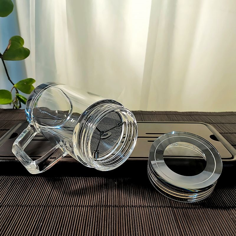 Crystaltells Handmade Natural Quartz Crystal Glass 400ml, Sealed, with Handle, Gift Package