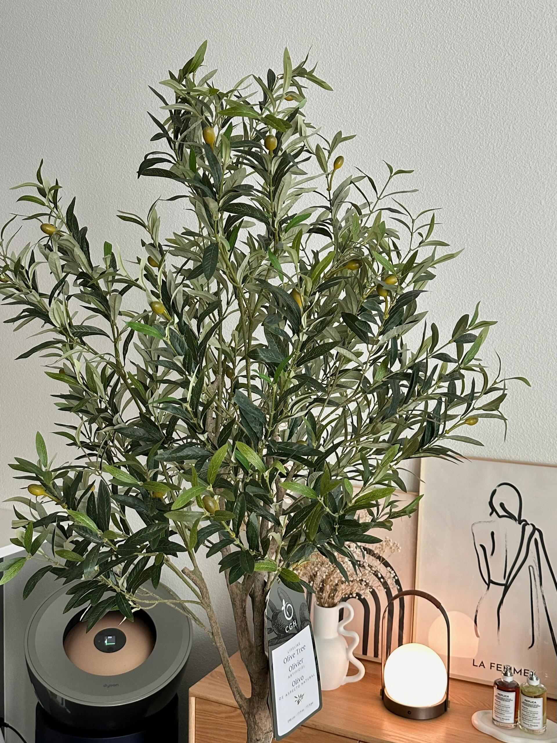 Large Artificial Olive Tree in Pot – Faux Potted Plant for Indoor Home Decor