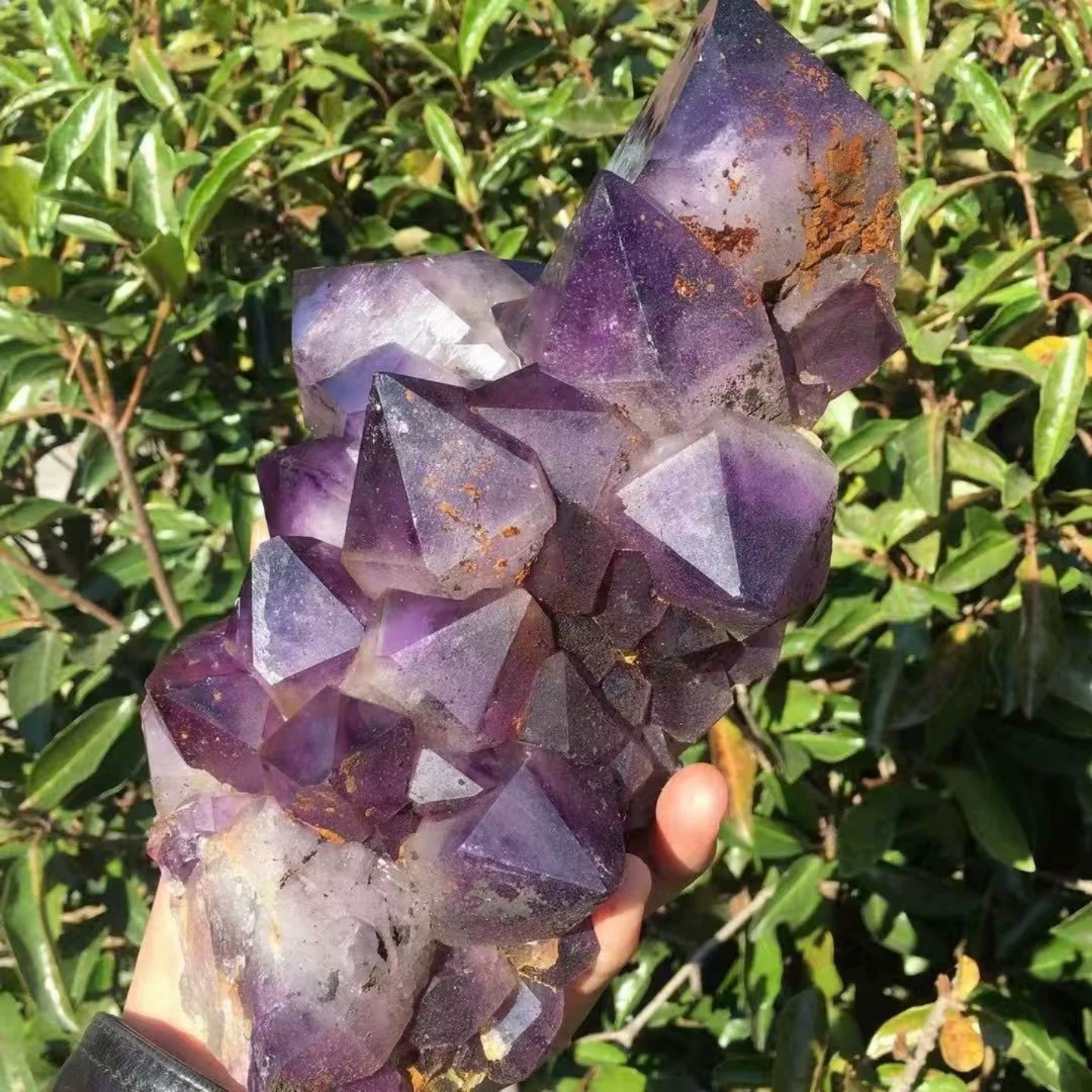 Natural Congo Amethyst Skeleton Crystal Specimen | Raw Ancient Crystal Gem ( 7.05 lb)