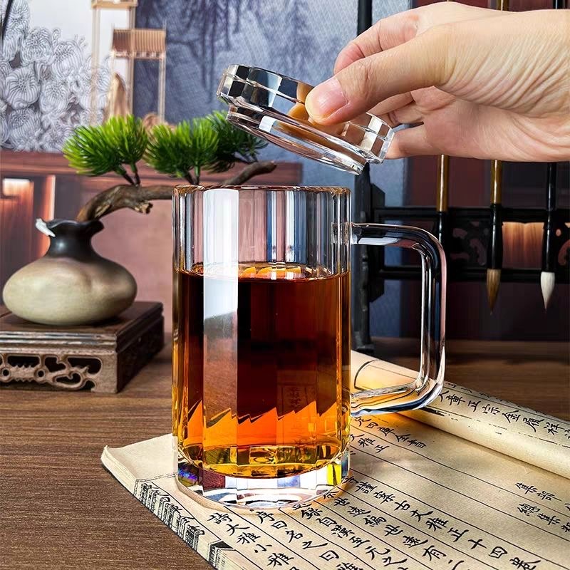 400ml 500ml Hand-Polished Raw Crystal Mug – Thickened Design for Beer, Coffee, and More