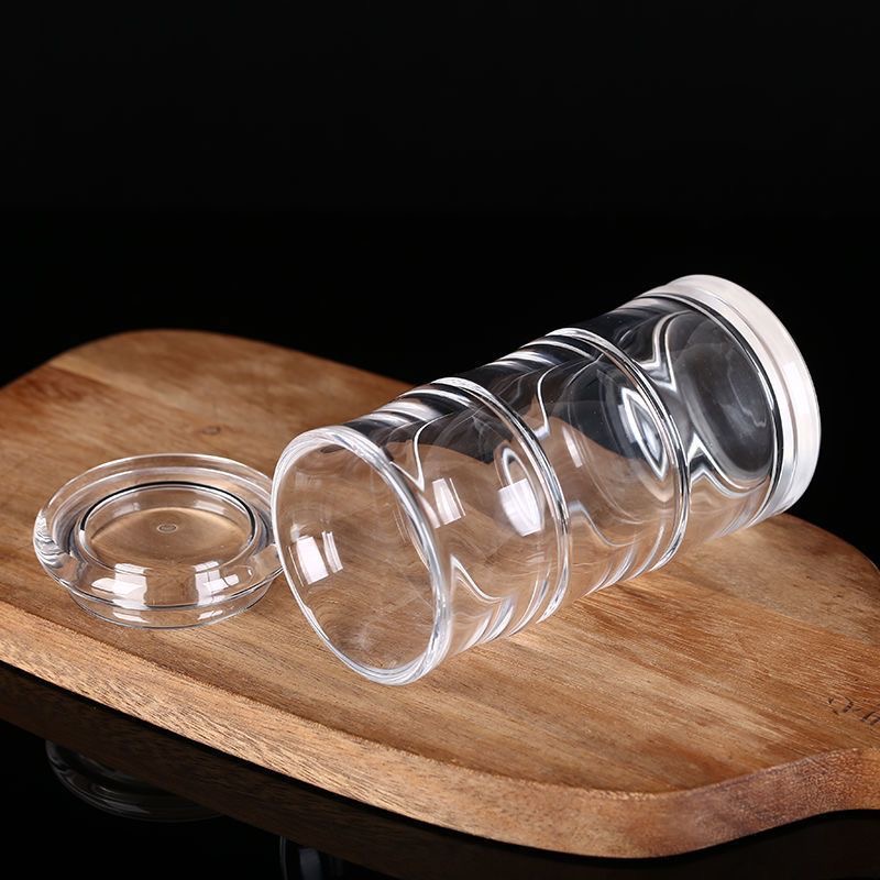 Handcrafted Natural White Crystal Bamboo Cup with Lid