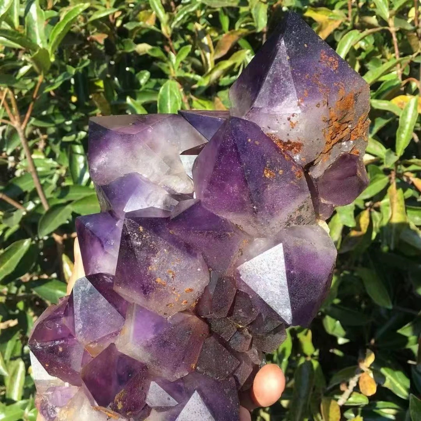 Natural Congo Amethyst Skeleton Crystal Specimen | Raw Ancient Crystal Gem ( 7.05 lb)