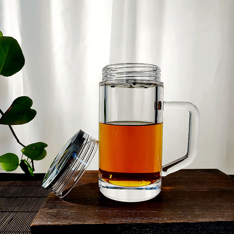 Crystaltells Handmade Natural Quartz Crystal Glass 400ml, Sealed, with Handle, Gift Package