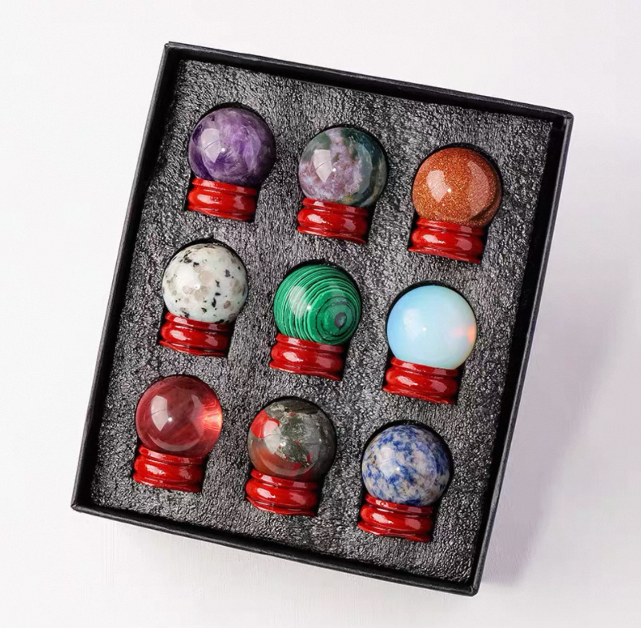 Natural Clear Quartz Crystal Ball with Wooden Stand and Luxury Gift Box - Perfect for Meditation, Divination & Home Decor