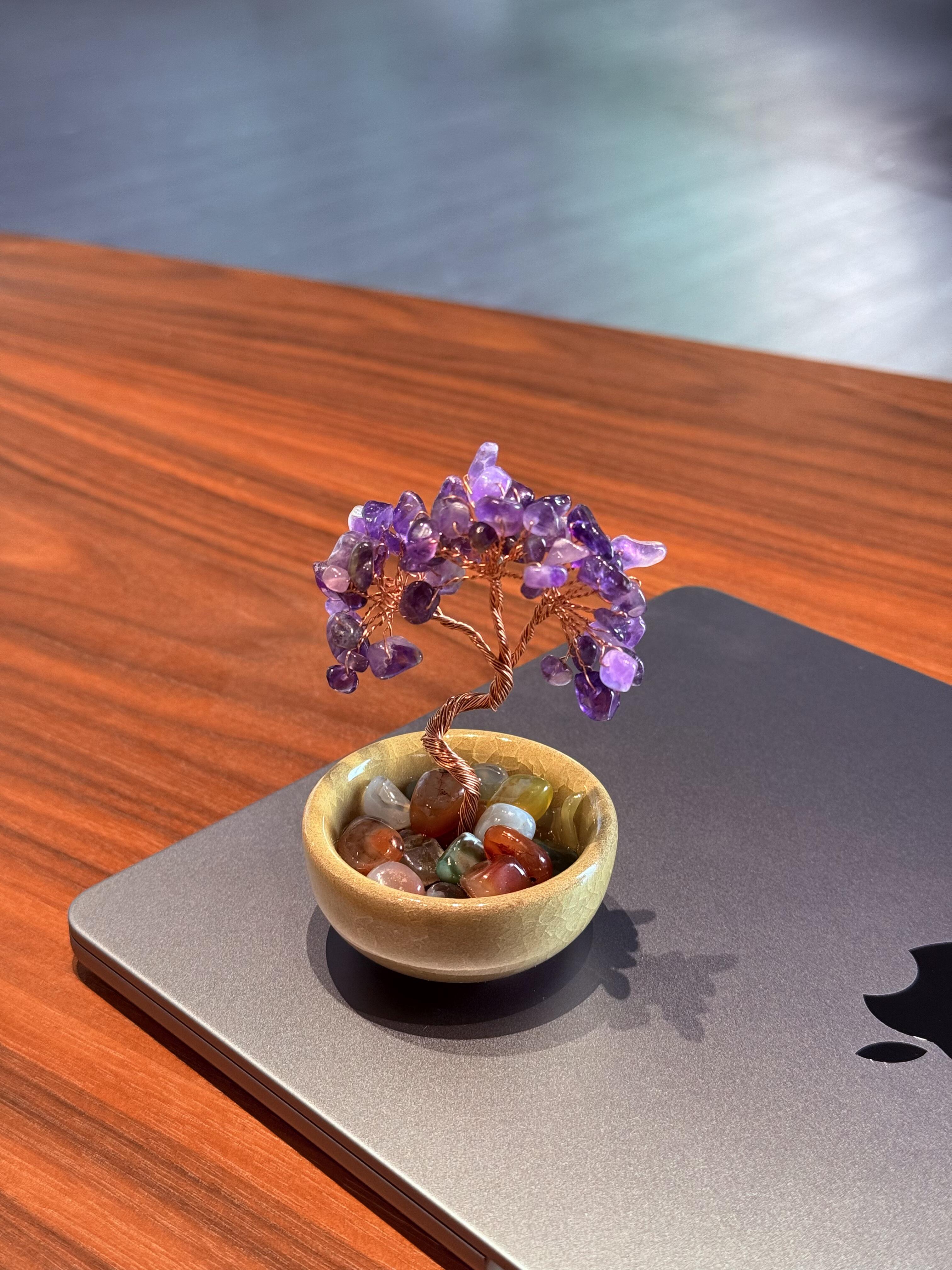 Natural Crystal Tree Sculpture for Desktop Decoration