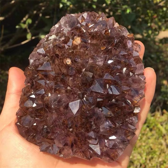 Natural Purple Titanium Quartz Specimen | Raw Crystal Display