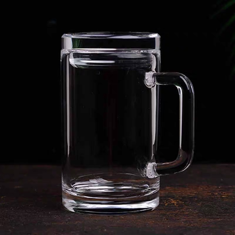 Crystaltells Handmade Natural Quartz Crystal Glass with Lip 300ml 400ml 500ml 700ml Gift Package