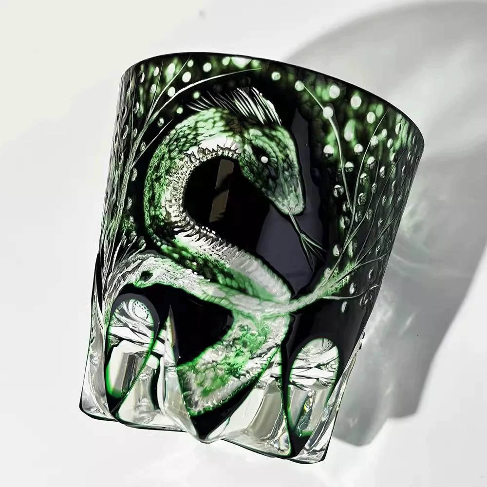 God’s Eye Hand-Carved Crystal Whiskey Glass – Artisan Crystal Tumbler