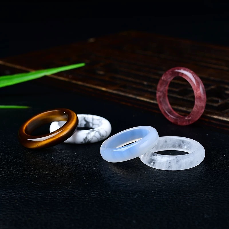 Natural Crystal Raw Stone Ring – Unisex Jewelry