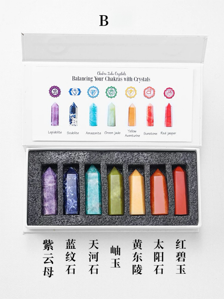 Natural Crystal Column Raw Stone – Decorative Gift Box & Home Decoration