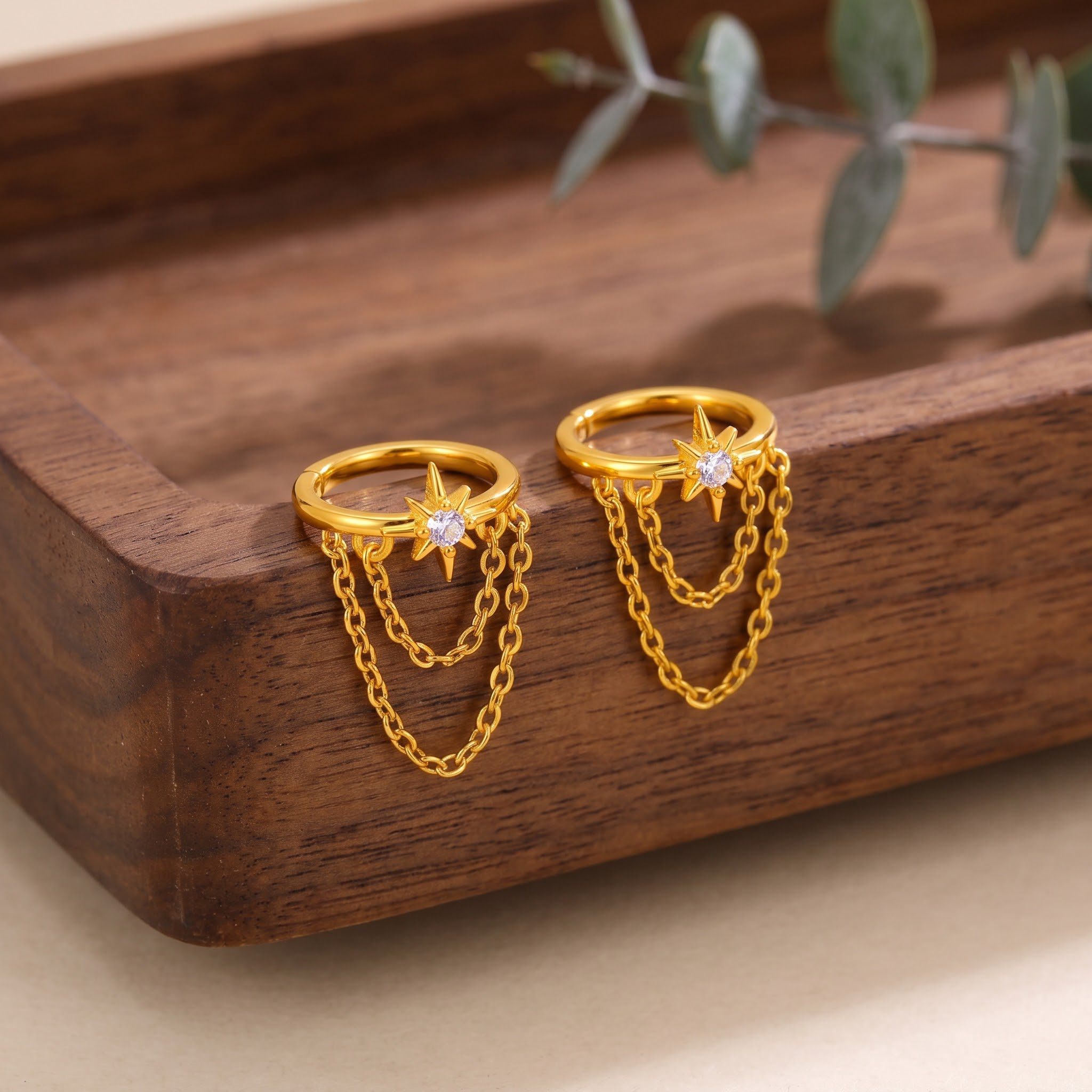 Star Double Chain Earrings — A Little Light, A Lot of Style