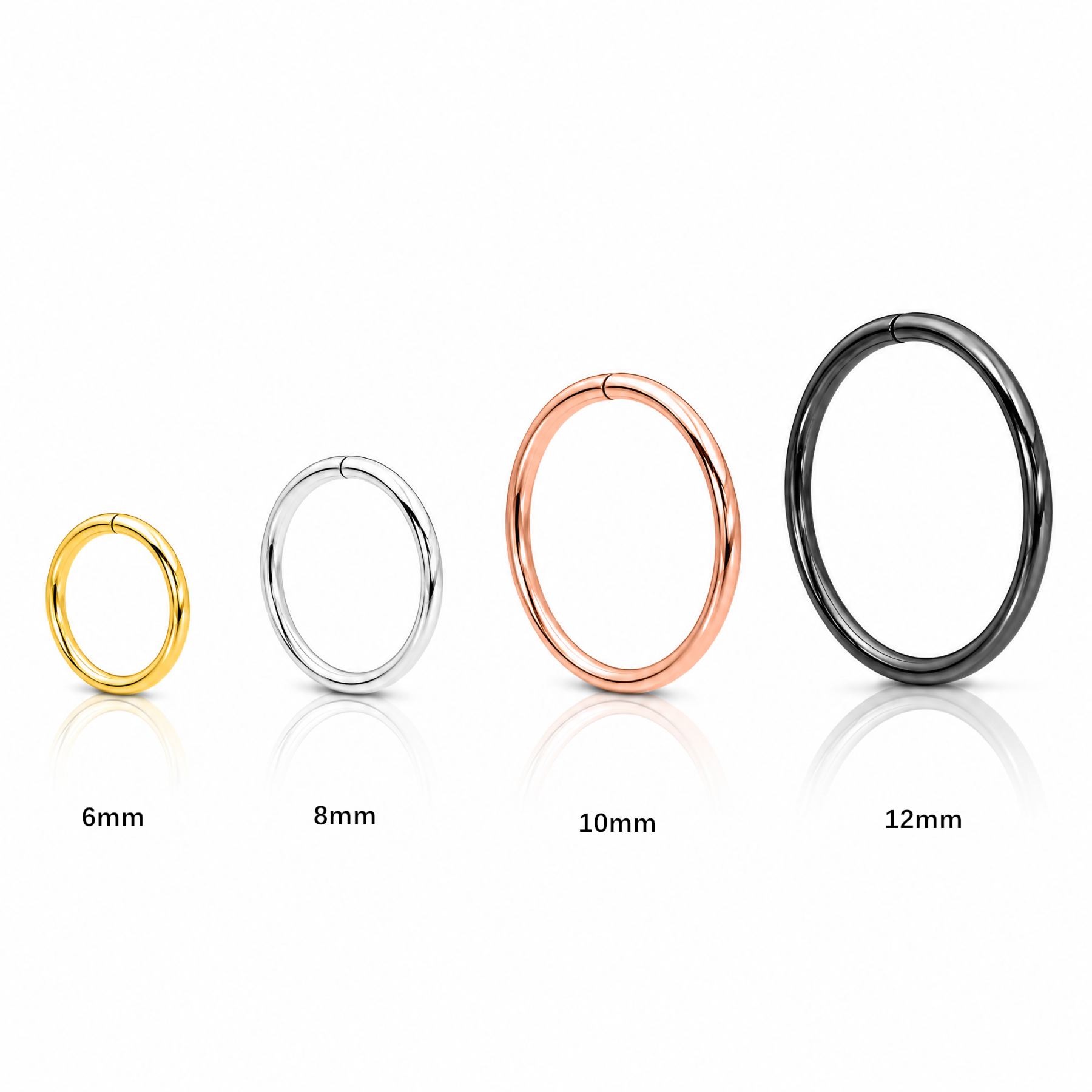 Seamless Clicker Hoop Earrings — Clean Shine, Easy Stacking