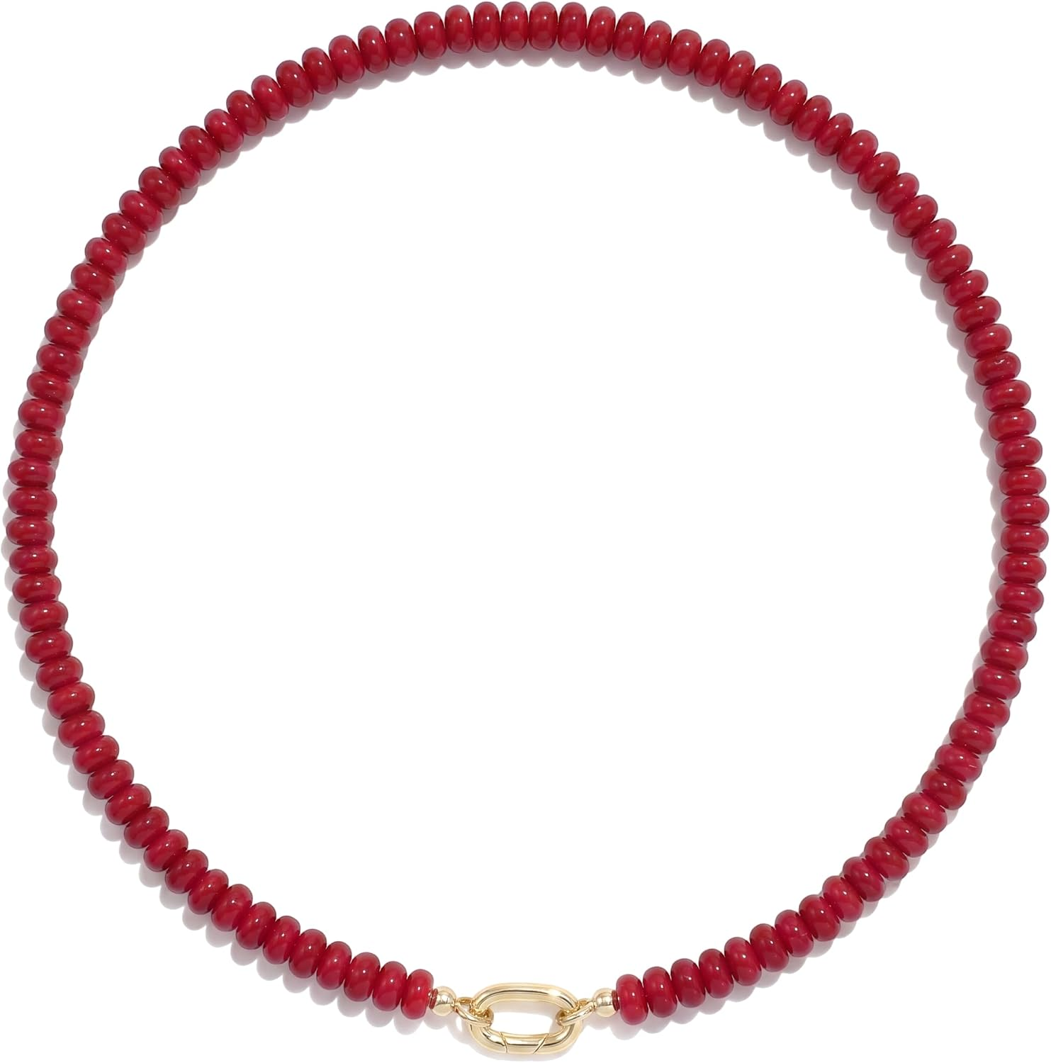Natural Gemstone Beaded Necklace — A Bold Glow at Your Collarbone