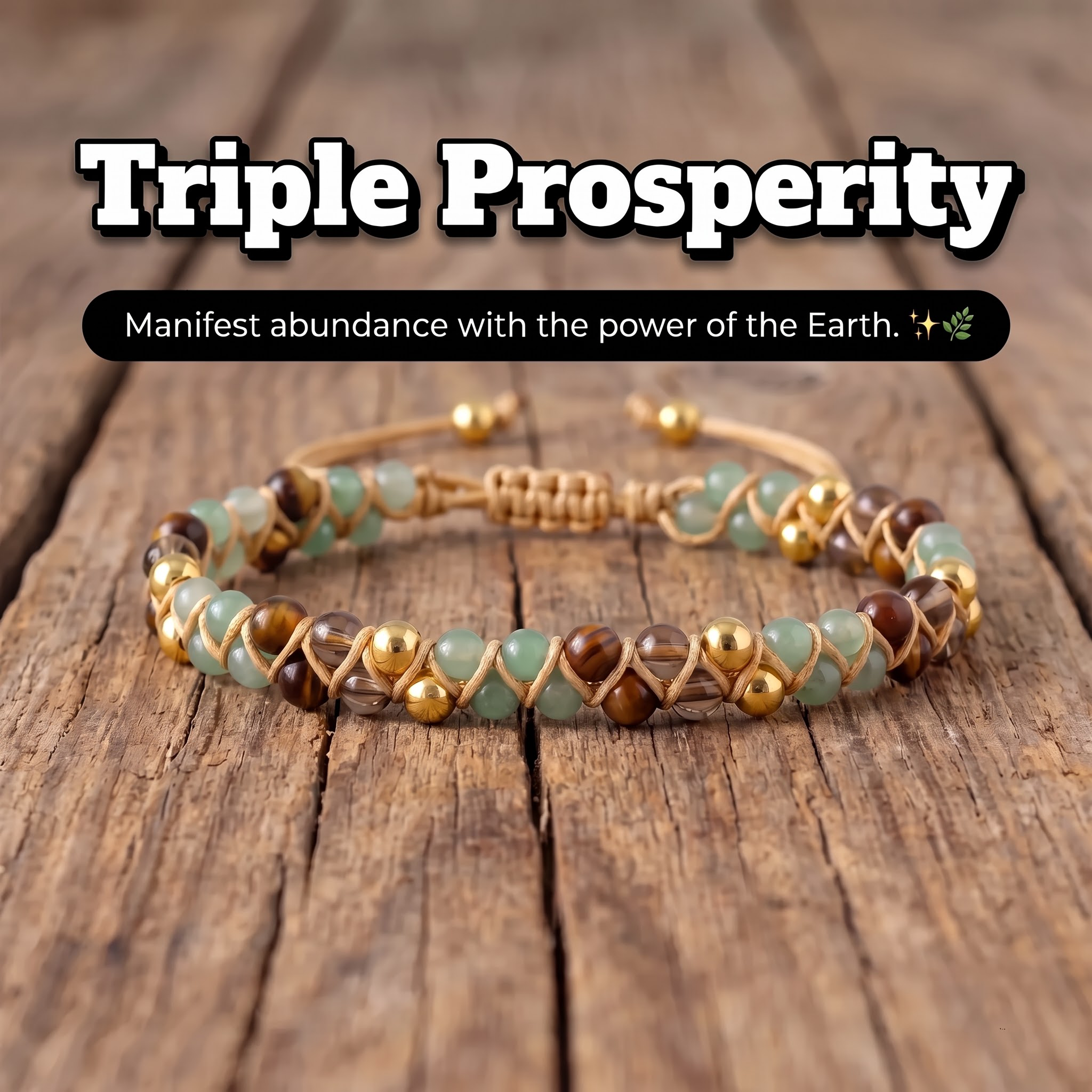Triple Wealth Bracelet — Luck, Strength & Abundance on Your Wrist