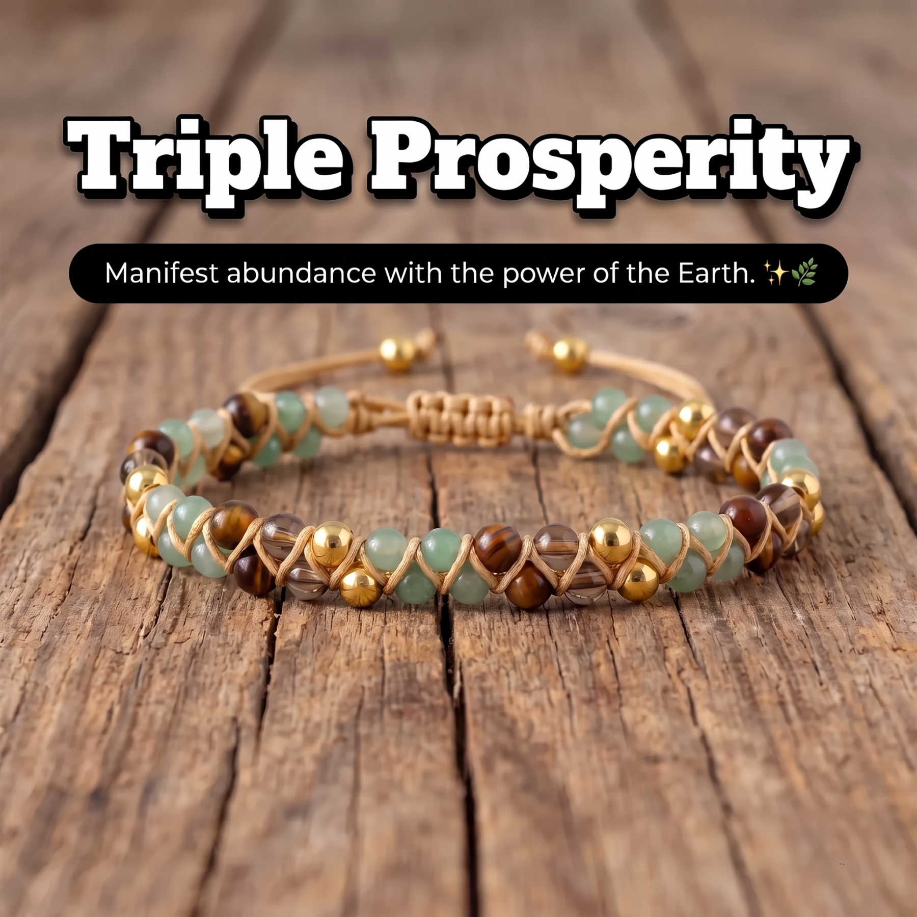 Triple Wealth Bracelet — Luck, Strength & Abundance on Your Wrist