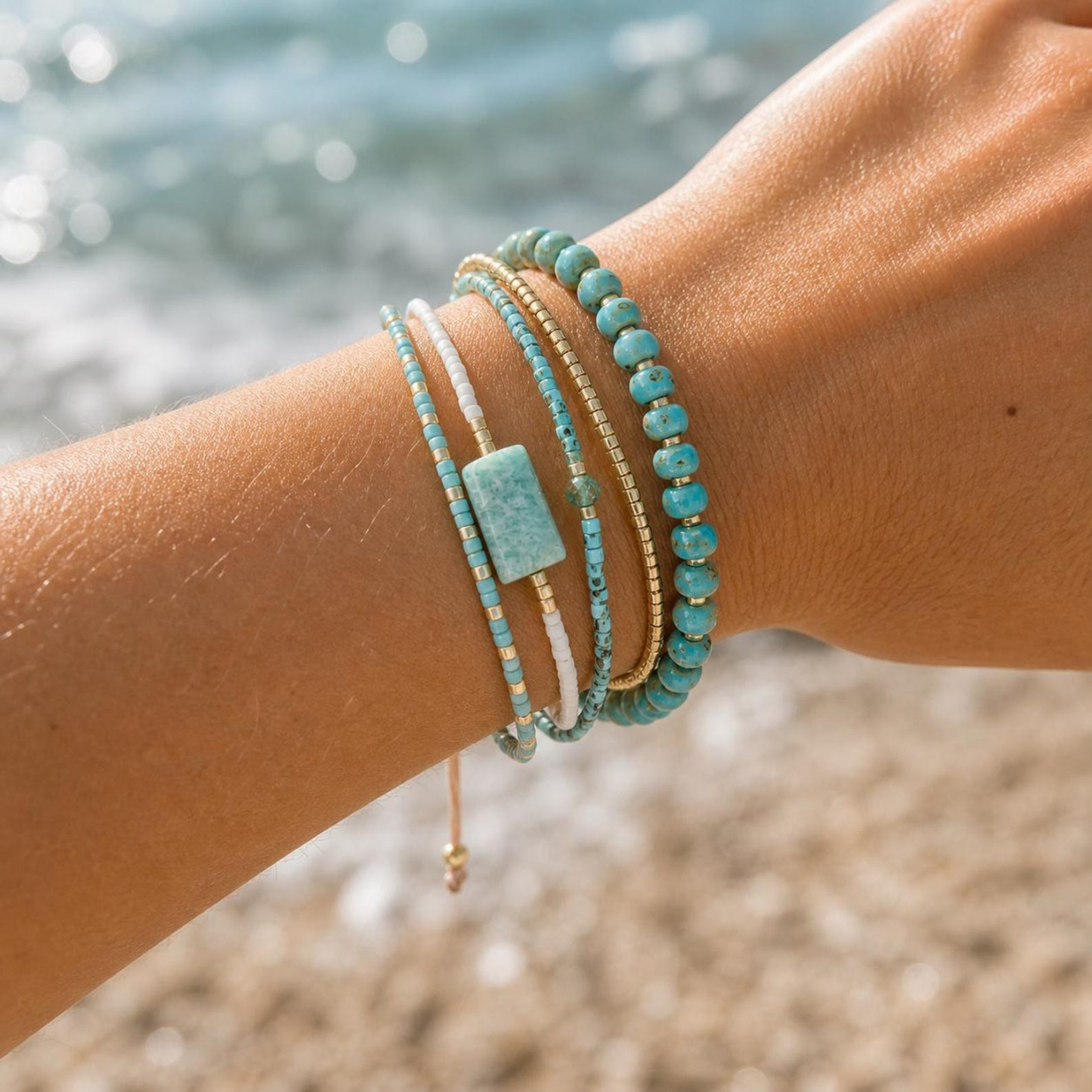 Turquoise Bracelet Stack — Ocean Calm Around Your Wrist