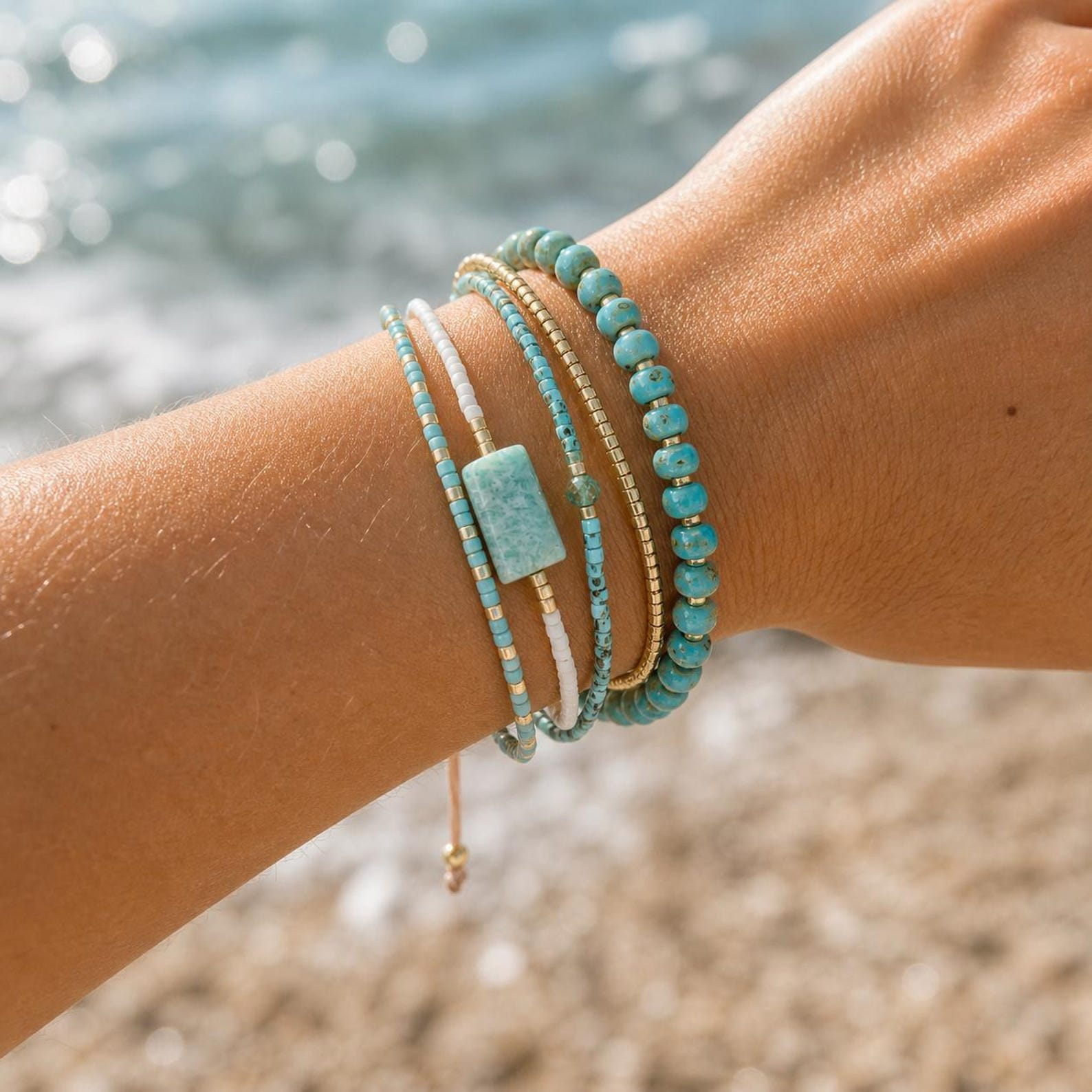 Turquoise Bracelet Stack — Ocean Calm Around Your Wrist