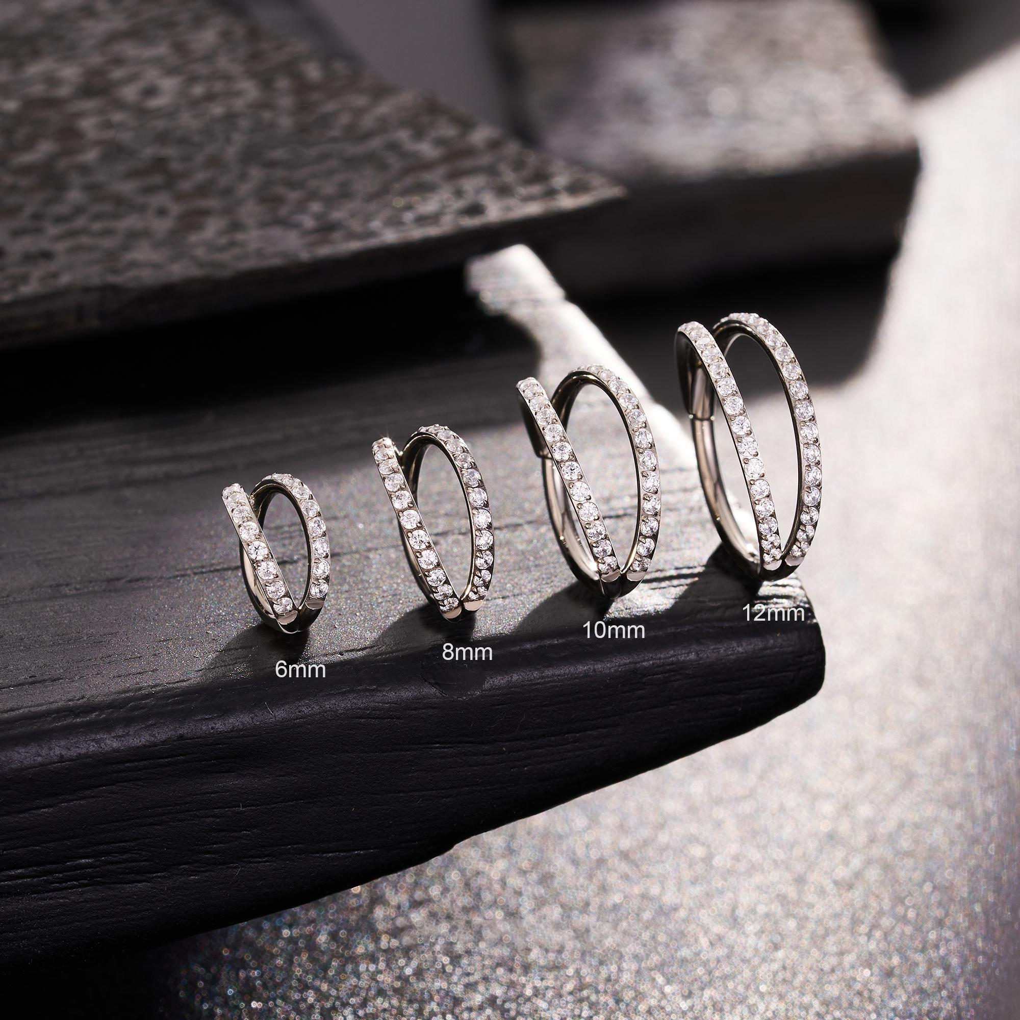 CZ Double Hoops — Two Lines of Everyday Sparkle
