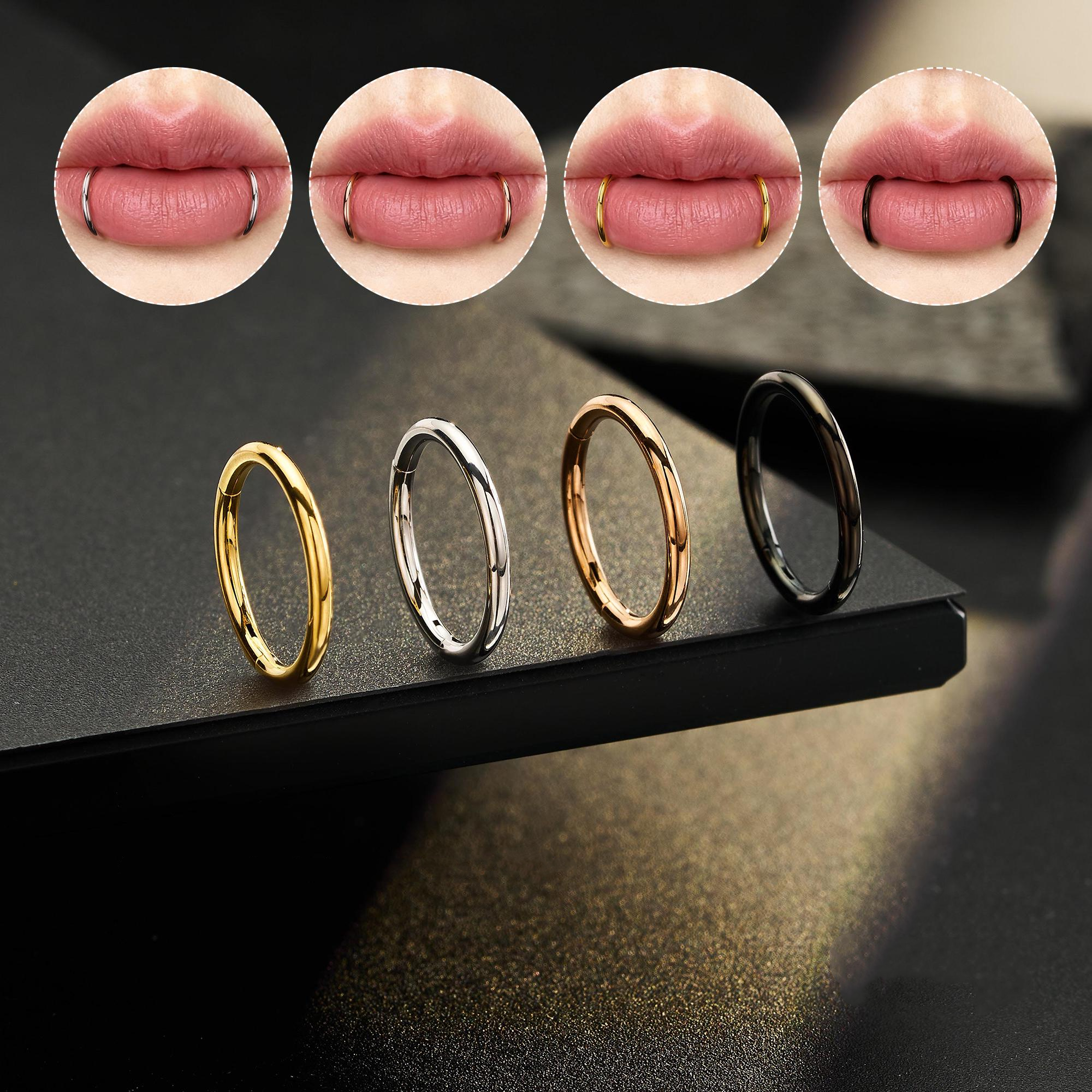 Minimalist Snake Bite Lip Rings — Subtle Edge, Bold Energy