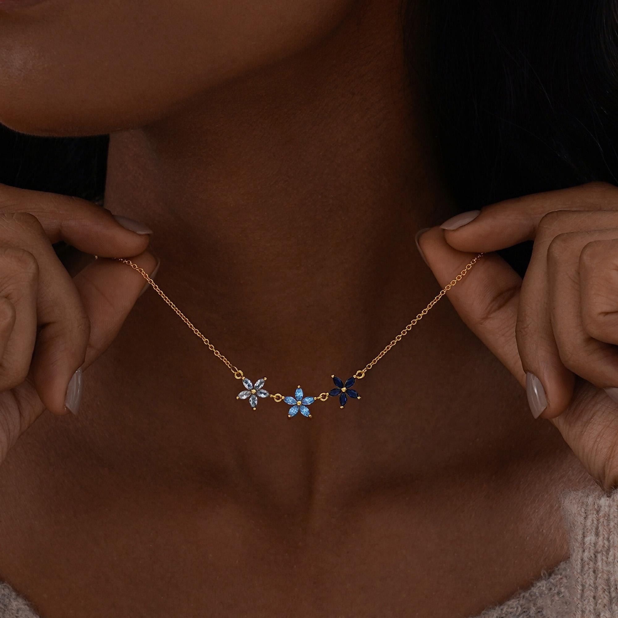 Personalized Family Birthstone Necklace–Forever in Bloom