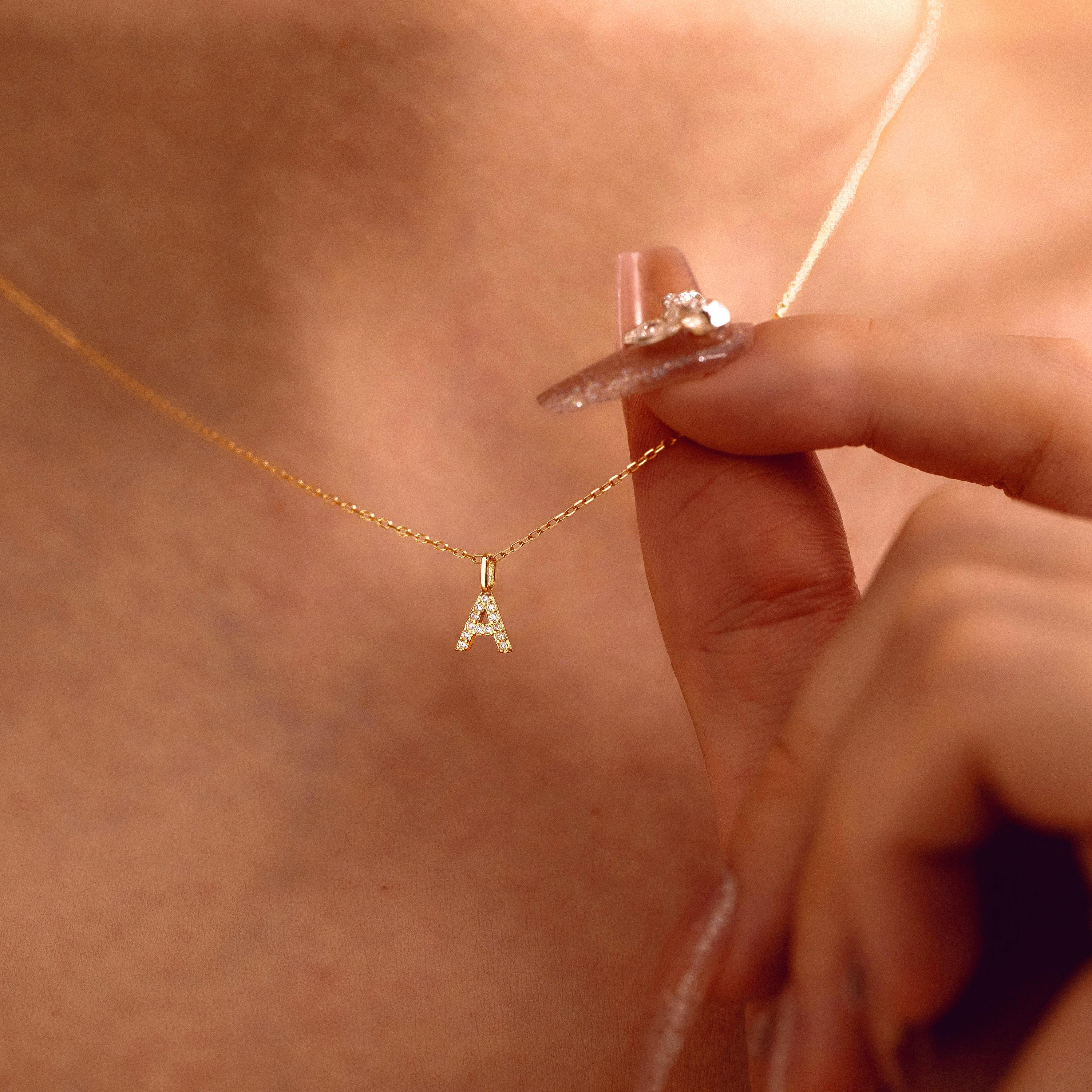 Minimalist Diamond Initial Necklace – A Little Sparkle, A Lot of Meaning
