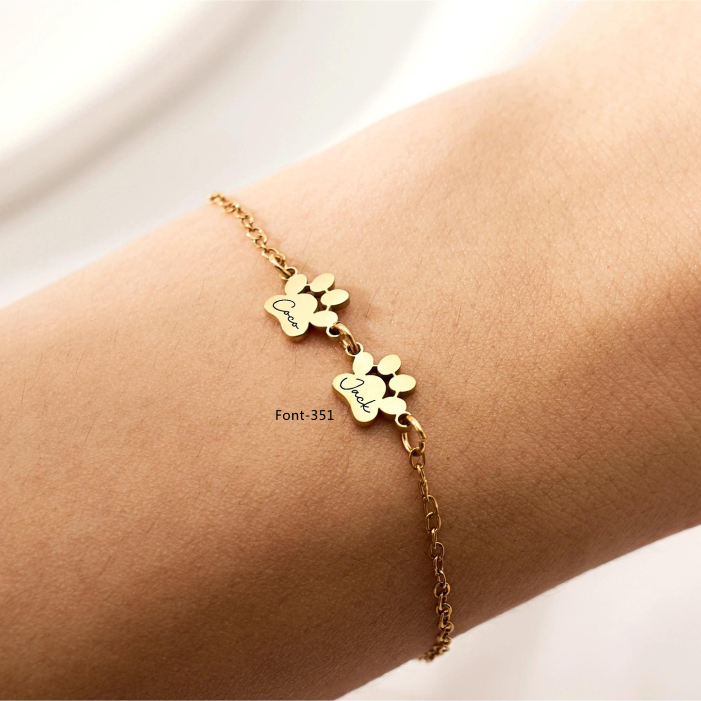 Personalized Paw Print Bracelet
